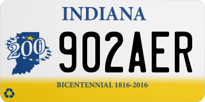 IN license plate 902AER