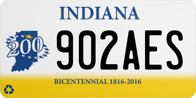 IN license plate 902AES