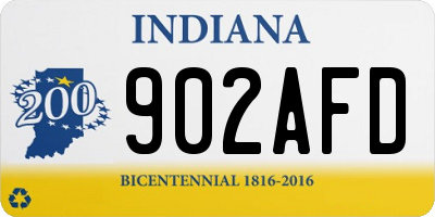 IN license plate 902AFD