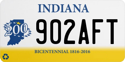 IN license plate 902AFT