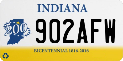 IN license plate 902AFW
