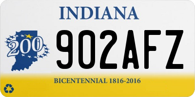 IN license plate 902AFZ