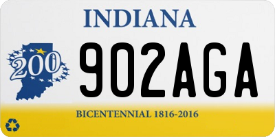 IN license plate 902AGA