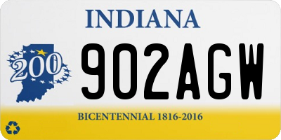 IN license plate 902AGW