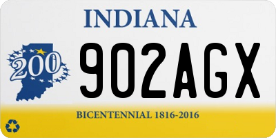 IN license plate 902AGX
