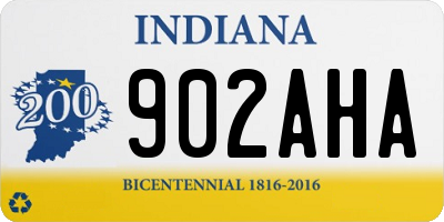 IN license plate 902AHA