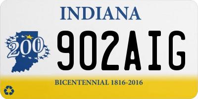 IN license plate 902AIG