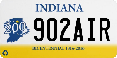 IN license plate 902AIR