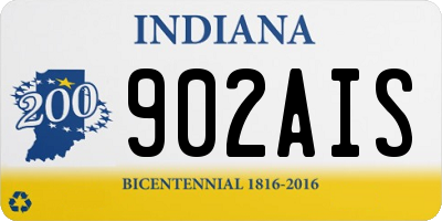 IN license plate 902AIS