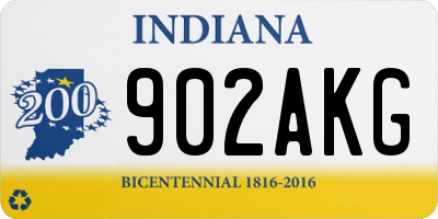 IN license plate 902AKG