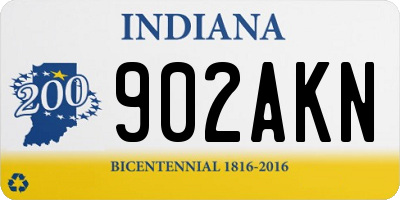 IN license plate 902AKN