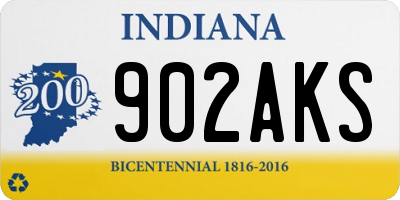 IN license plate 902AKS