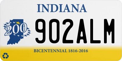 IN license plate 902ALM