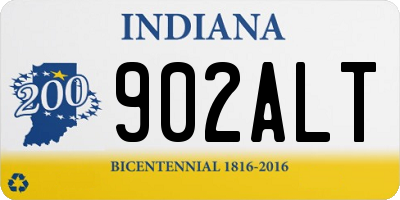 IN license plate 902ALT