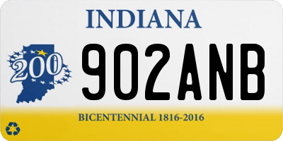 IN license plate 902ANB