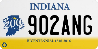 IN license plate 902ANG