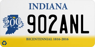 IN license plate 902ANL