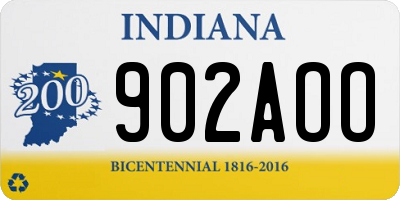IN license plate 902AOO