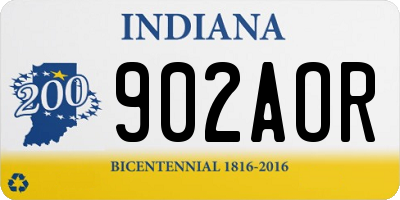 IN license plate 902AOR