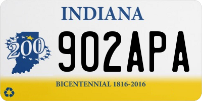 IN license plate 902APA