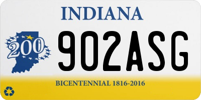 IN license plate 902ASG