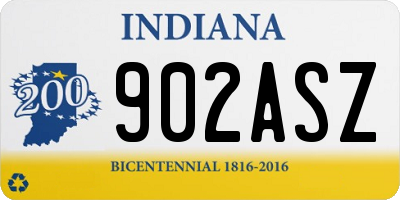 IN license plate 902ASZ