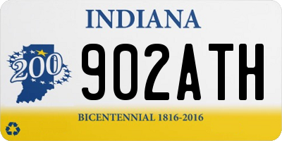 IN license plate 902ATH