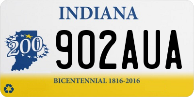 IN license plate 902AUA