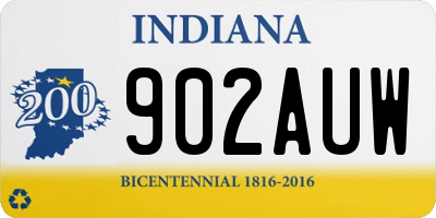 IN license plate 902AUW