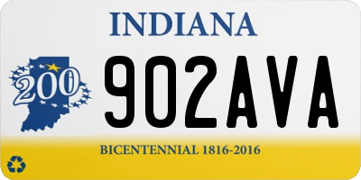 IN license plate 902AVA