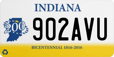 IN license plate 902AVU