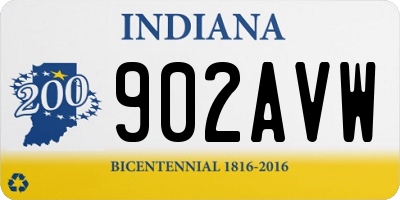 IN license plate 902AVW