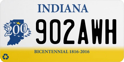 IN license plate 902AWH