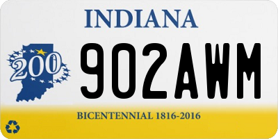 IN license plate 902AWM