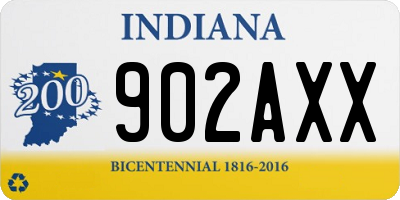 IN license plate 902AXX