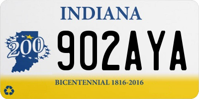 IN license plate 902AYA
