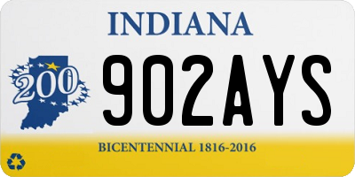 IN license plate 902AYS