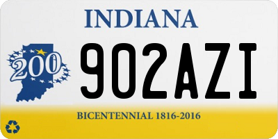 IN license plate 902AZI