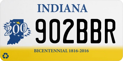 IN license plate 902BBR