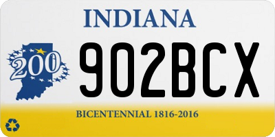 IN license plate 902BCX