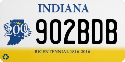 IN license plate 902BDB