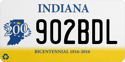 IN license plate 902BDL