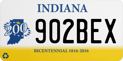 IN license plate 902BEX