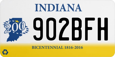 IN license plate 902BFH