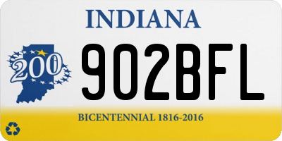 IN license plate 902BFL