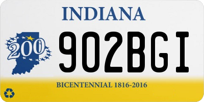 IN license plate 902BGI