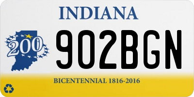 IN license plate 902BGN