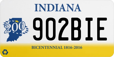 IN license plate 902BIE