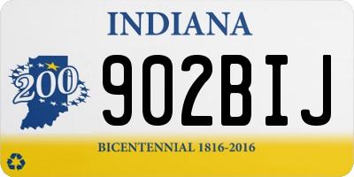 IN license plate 902BIJ
