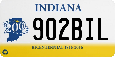 IN license plate 902BIL